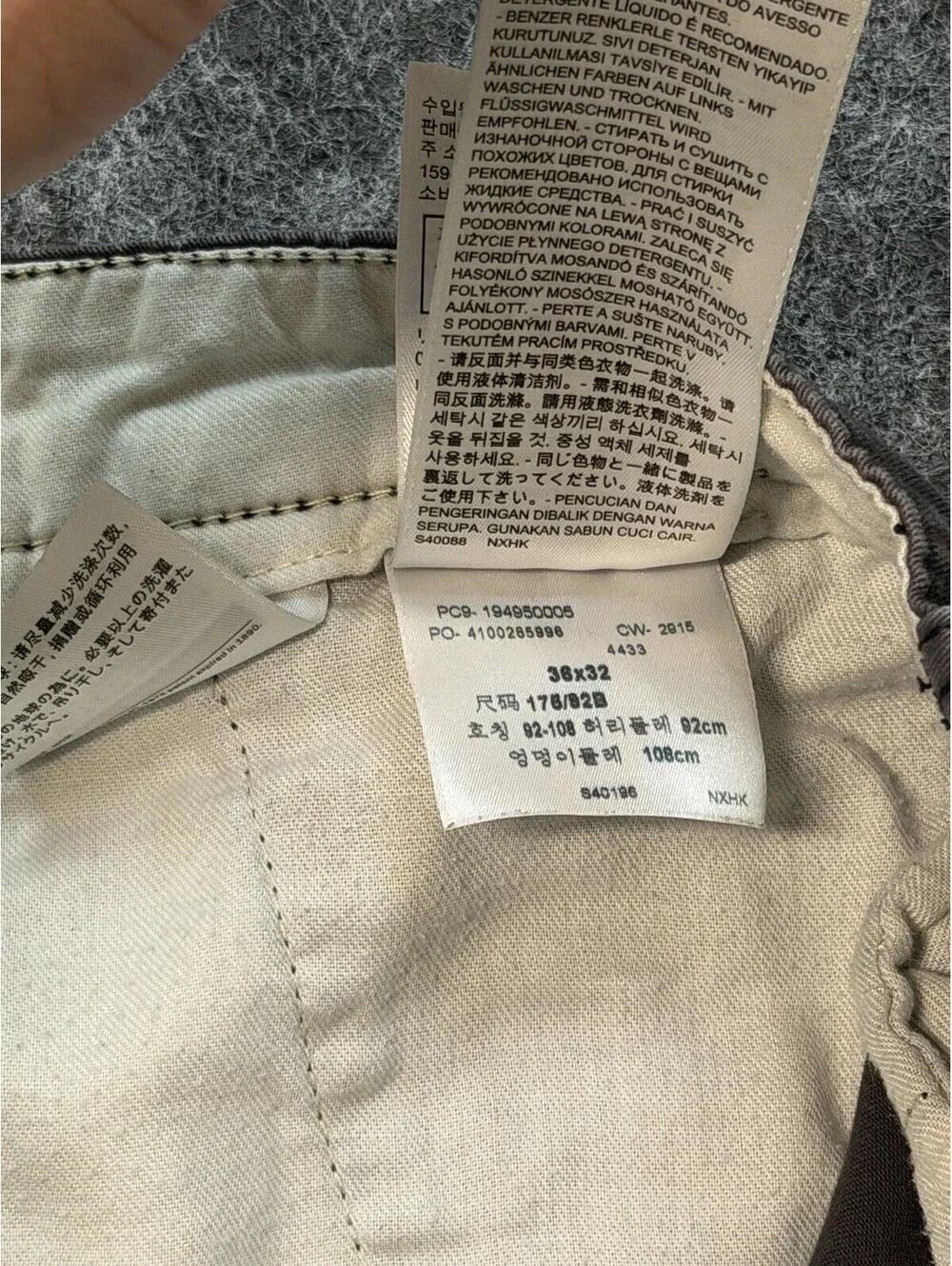 Levi’s XX Chino Joggers 36x32 Gray Tapered Stretch
